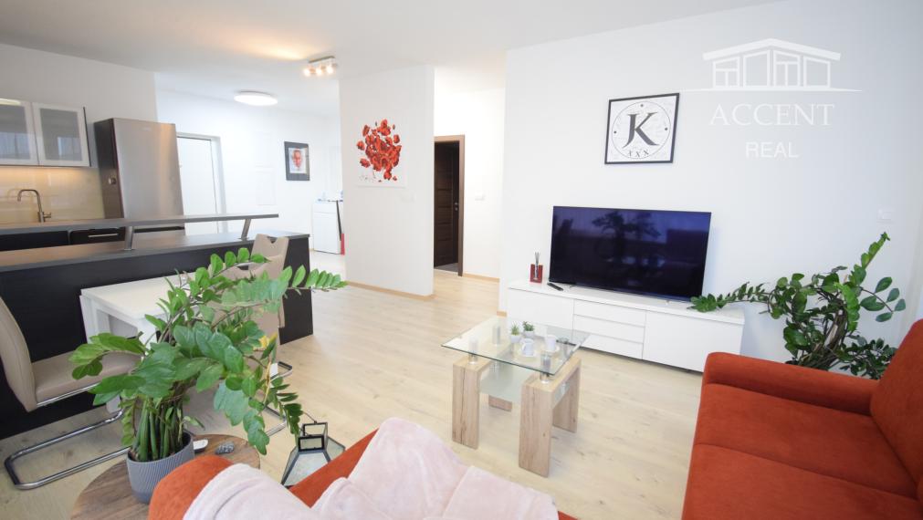 PRENÁJOM  MODERNEJ  A PRIESTRANNEJ  2 -  IZBOVEJ NOVOSTAVBY S PODZEMNÝM PARKOVACÍM MIESTOM