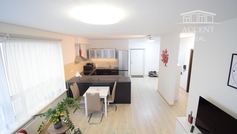 PRENÁJOM  MODERNEJ  A PRIESTRANNEJ  2 -  IZBOVEJ NOVOSTAVBY S PODZEMNÝM PARKOVACÍM MIESTOM