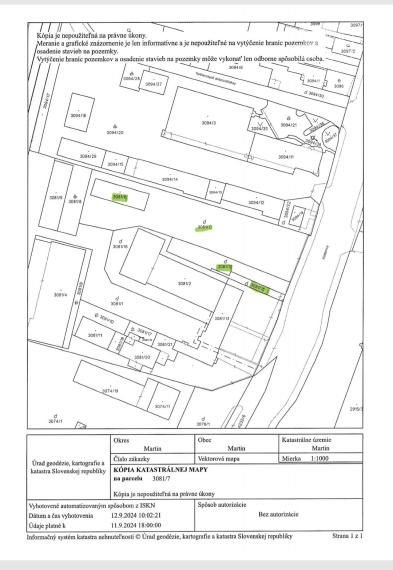 Predaj rozľahlého objektu v tesnej blízkosti centra Martina