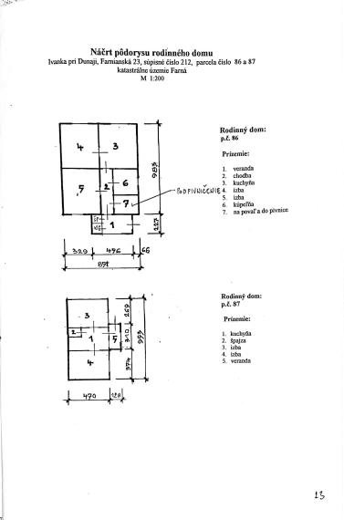 RODINNÝ DOM V CENTRE IVÁNKY PRI DUNAJI- FARNIANSKA UL. (POZEMOK 416M2)