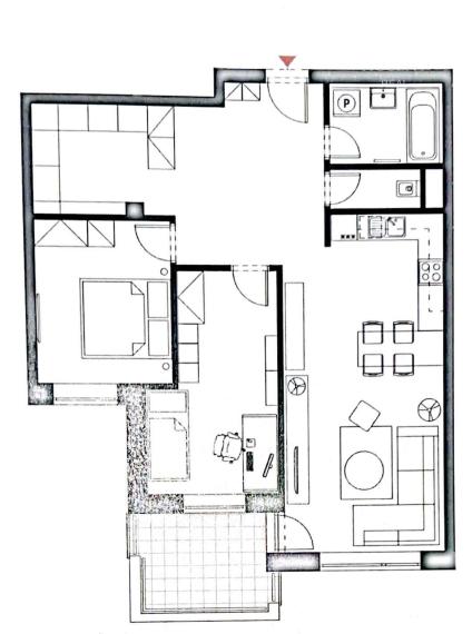 PRIESTRANNÝ 3-IZBOVÝ BYT S VEĽKOU LOGGIOU (89M2) V ŠTANDARDE S KUCHYNSKOU LINKOU, VEĽKÝ WALK IN ŠATNÍK