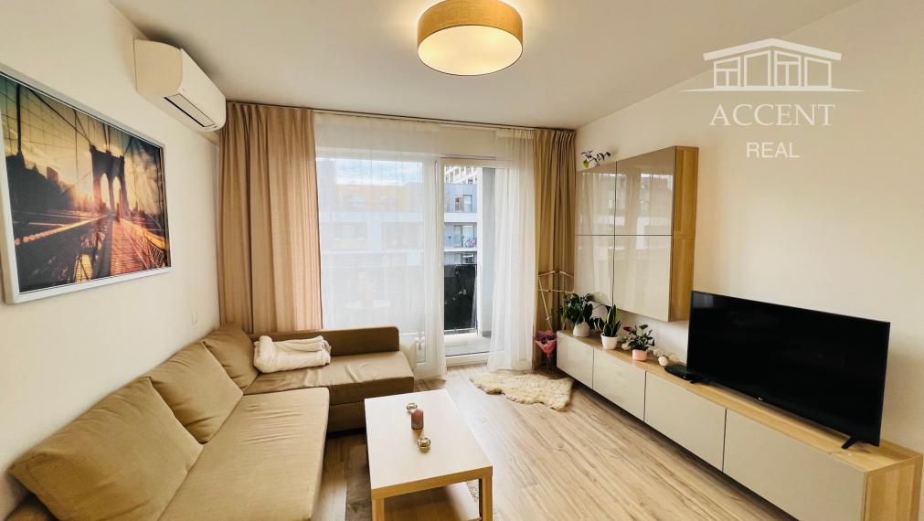 PRENÁJOM VEĽMI PEKNÉHO KLIMATIZOVANÉHO  JEDNOIZBOVÉHO BYTU S LOGGIOU A S PARKOVACÍM MIESTOM - SLNEČNICE