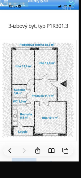 PRIESTRANNÝ 3-IZBOVÝ BYT S LOGGIOU(75M2) -  FURDEKOVA UL., PETRŽALKA