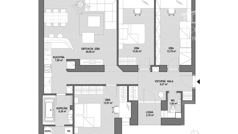 CHARIZMATICKÝ 4-IZBOVÝ STAROMESTSKÝ BYT (105M2) S VYSOKÝMI STROPMI A S KRÁSNYM VÝHĽADOM